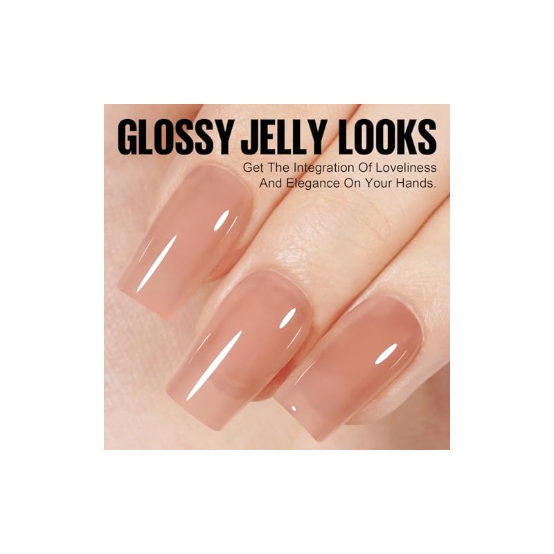 TOMICCA UV Nagellack Nude, 8ml Gel Nagellack, UV LED Soak