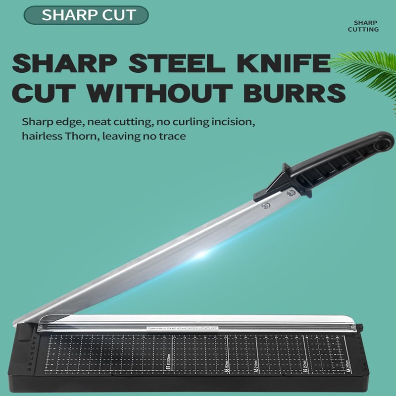 YQkangzhu Paper Trimmer, Paper Cutter Guillotine with Safety Blade Lock,