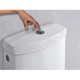 Wirquin 10723887 Complete Toilet Cistern Mechanism Double Flush Aquacontrol & Side Supply Jollyfill Grey