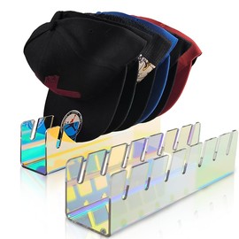 Hat Stand for Baseball Caps Display and Organizer,Hat Holder for 14 Caps,Acrylic Hat Organizer 2 Pack,No install Hat Organizer for Multiple Baseball Caps for Closet Shelf Bedroom (Colorful)