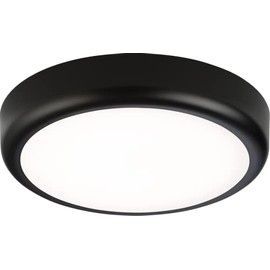 Knightsbridge LED Bathroom IP65 9W CCT Adjustable Wall or Ceiling mounting Bulkhead Fitting with Black Trim 256mm BT9ACTB