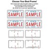 Genuine Carbon Fiber License Plate Frame with UV Printed Ford