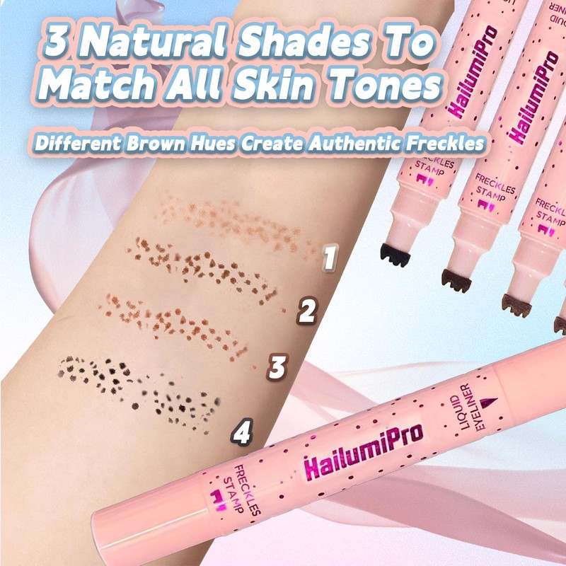 3Pcs 2 in 1 Freckle Stamp Pen Waterproof Smudge-proof-Set2