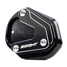 For CFMOTO 800MT 800 MT 800MTX 800MT-X 800 MT/MTX Aluminum Motorcycle Bicycle Stand Foot Side Stand Extension Pad Support Pad (Black)