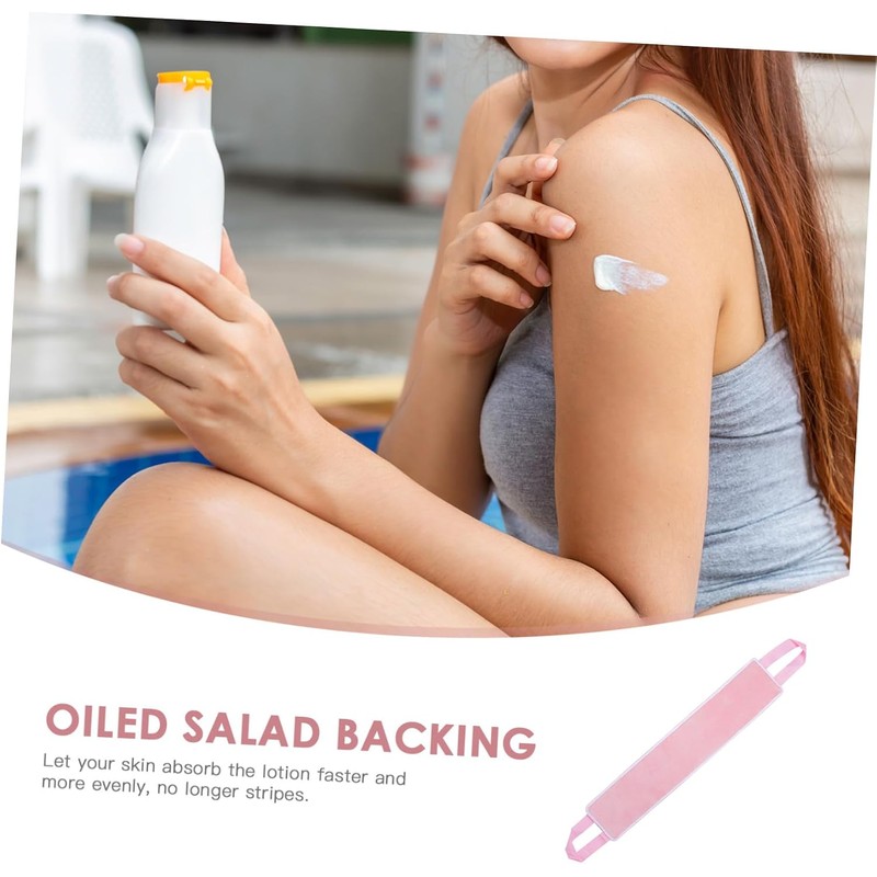 Healvian Banda Aplicadora de Bronceado Espalda de Fibra Rosa Que