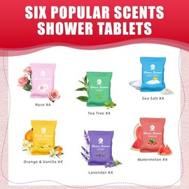 MR MIRYE Shower Steamers Aromatherapy 24-Pack Gifts for Women, Men, Mom, Teen Lavender Natural Essential Oil Home Spa Self Care Relaxation Stress Relief Shower Bombs Birthday Gifts Spa Relaxation Gifts