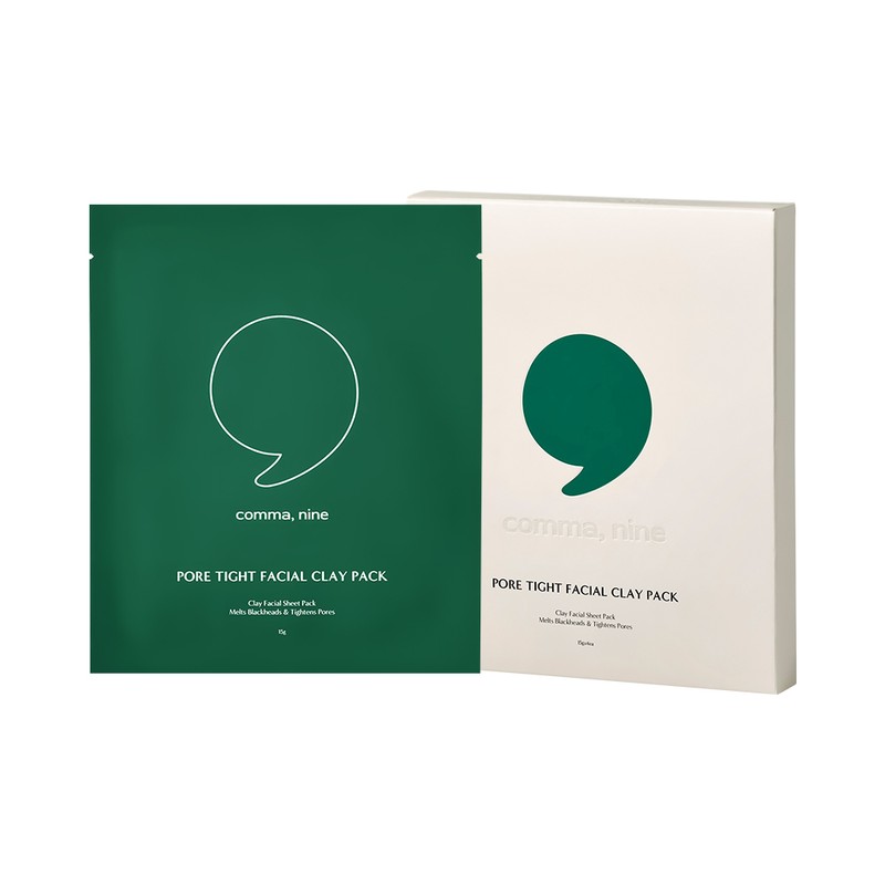 comma, nine Pore Tight Facial Clay Pack 4ea - comma,