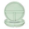 uxcell 4Pcs Unbreakable Divided Plates, 9 Inch Plastic Plates Set