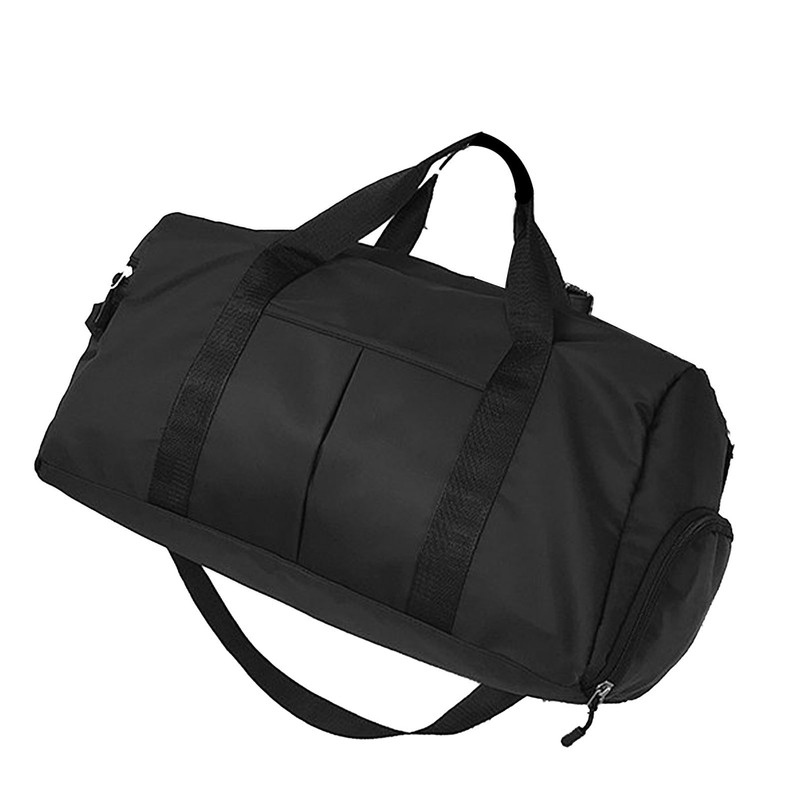Travel Bag Black Large Capacity Compartment Design Waterproof Oxford Cloth