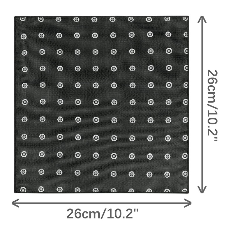 Elerevyo Men's Jacquard Patterned Classic Pocket Squares for Formal Tuxedo