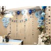 koboome Hanging Paper Fans Decoration Set, Round Pattern Paper Garlands