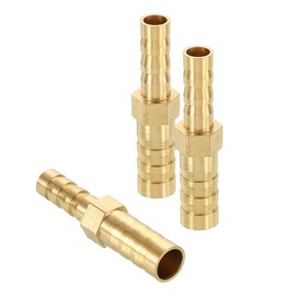 sourcing map 3pcs 6mm to 4mm Brass Hose Barb Fitting Metals Splicer Mender