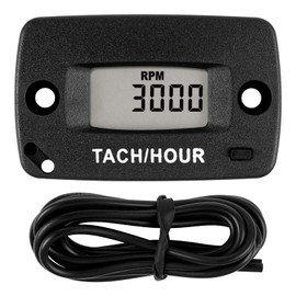 Runleader - Tacómetro digital de horas, recordatorio de mantenimiento para cortacésped, generador, motocicleta, cuatrimota, motor fuera de borda, motosierra, etc.