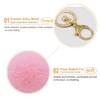 Shining crown Keyring Gold Buckle Female Pom Keychain Moderate Coffee,