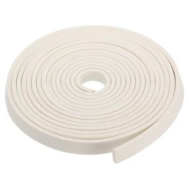 PATIKIL 5/8"Wx1/5"Tx16.4Ft Silicone Foam Seal Strip, High Density Square Solid Sponge Rubber Weather Stripping Cord for Sealing Gap Blocker Insulation, White