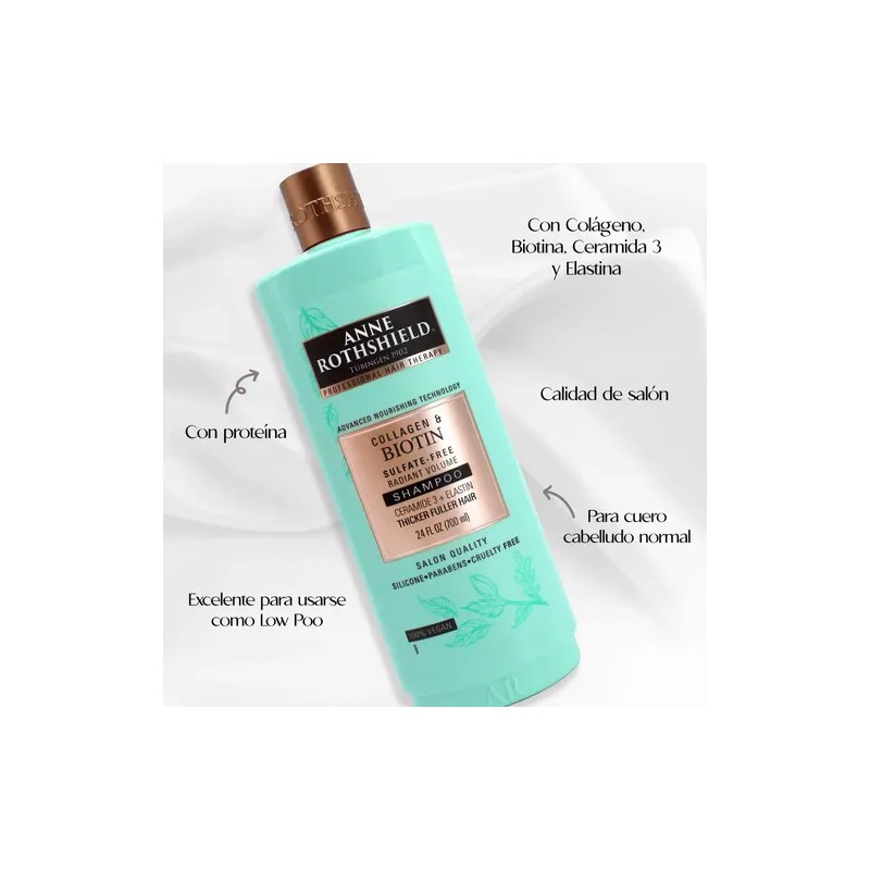 Shampoo Anne Rothshield Colágeno Y Biotina700 Ml