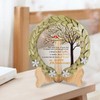 7th Anniversary Wedding Gifts Crystal Plate with Copper Leaf Wreath