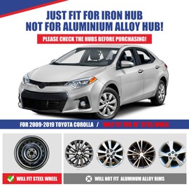 NIXON OFFROAD 16 Inch Hubcaps for Toyota Corolla 2009-2019 [Only Fit Steel Wheel] Wheel Rim Cover (Set of 4) ABS+PC Hub Caps Replacement for Car (Lacquer, 5110ZStyle)
