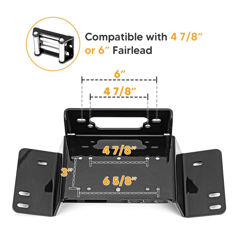 WeiSen Front Bumper Winch Mount Plate Kit Compatible with Honda