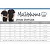Malltohome Chef Short Sleeve Unisex Classic Double-Breasted Coat Jacket (Black,