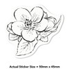 Azeeda 4 x 'Apple Blossom' White Premium Vinyl Decal Stickers