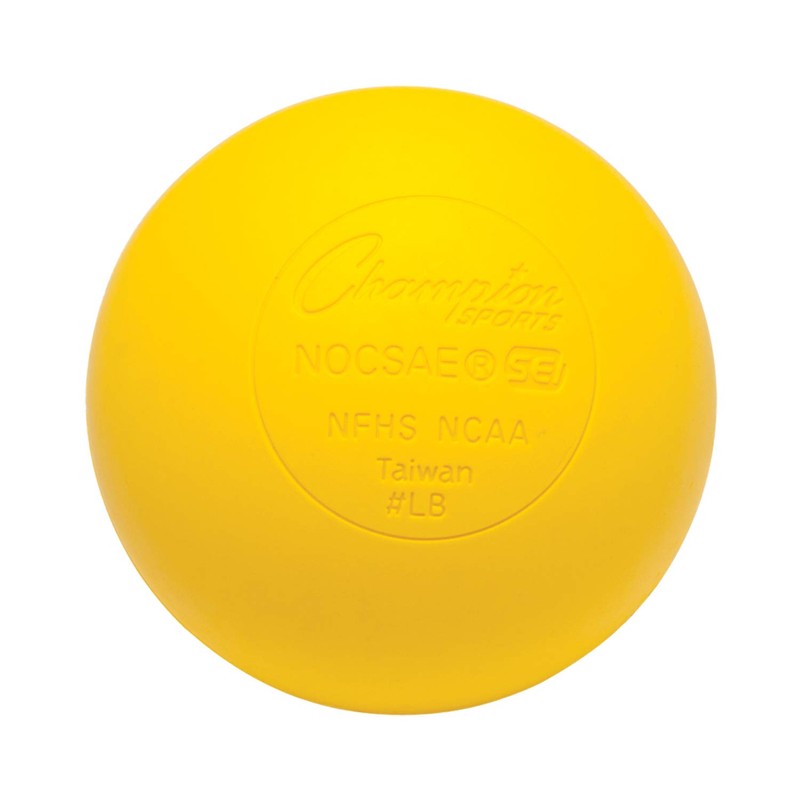 Champion Sports LBY6SET Nocsae Lacrosse Ball Set, Yellow