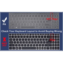 Keyboard Cover for Acer Aspire 3 A315-24P-R7VH A315-24PT A315-510, Aspire 5 A515-58GM/58M/58MT/58PT A515-57G A515-57G-58R7/53T2/56UV/51WN A515-57-73L5/75RH 15.6" (Not Fit A515-46~A515-56)-Dazzle