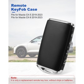 ANODZU CX5 CX9 Remote Key Fob Case Shell Keyless Entry Replacement for Mazda CX-5 CX-9 2019 2020 2021 2022 2023, OE# WAZSKE13D03