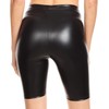 Sakkas Women's Shiny Metallic Bike Shorts Stretchy Unisex, black
