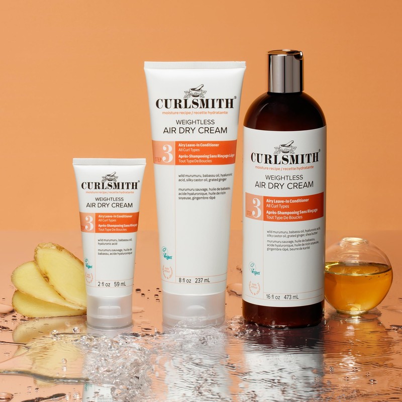 CURLSMITH - Weightless Air Dry Cream - Vegan Leave-In Conditioner
