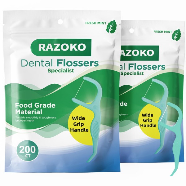 Dental Floss Picks Extra Strong Flosser Pick Toothpicks Fresh Mint