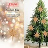 BestoFun 5 PCS Brown Paper Star Lanterns Hanging Stars Christmas