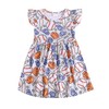 Toddler Girls Baseball Dresses Autumn Sports Ruffle Bottom Flutter Sleeve