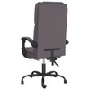 YAFF Massage Reclining Office Chair Gray Faux Leather-9781