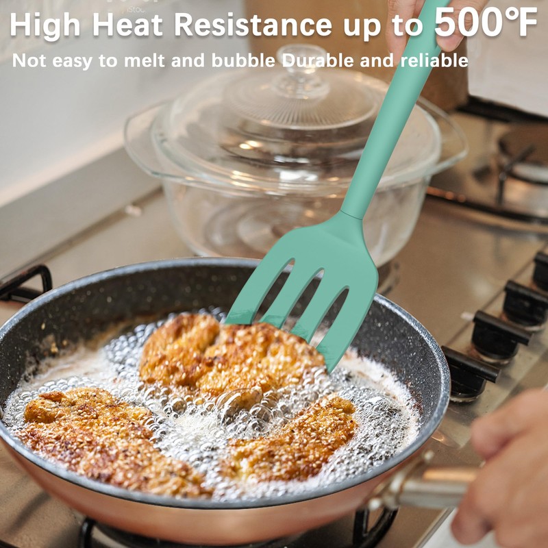 Coukre 2 Pack Silicone Spatula Set, High Heat Resistant, BPA