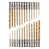 26 Piece Titanium Drill Bit Set, hex Shank high Speed