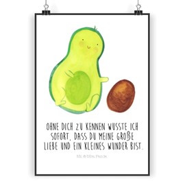 Mr. & Mrs. Panda Poster DIN A3 Avocado Rolls Core - Gift, Veggie, Baby Shower, Picture, Pregnancy, Love, Baby, Wonder, Wall Poster, Healthy, Vegan, Wall Decoration