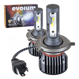 Evolum Kit de Focos Led 14000 lumenes Ultra Luxury Luz Blanca Automotriz Todas las Medidas Auto Faros Delanteros Iluminación Principal (H4)