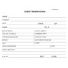 Guest Reservation/Registration Card for Hotels, Motels, Hospitality Front Desks Check