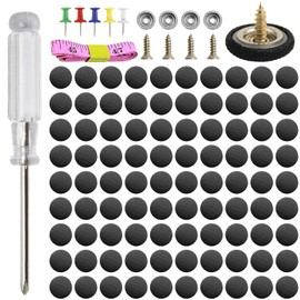 362 pcs Car Roof Headliner Repair Kit 90 Kits Auto Roof Snap Pins Rivets Retainer for Car Roof Flannelette Fixed with Installation Tool and Fit Truck, SUV, UV, Car (Black Grid)