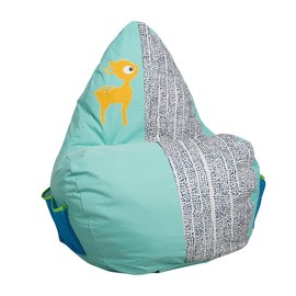 Livebest Kids Self-Rebound Sponge Sofa Bean Bag Chair Seat with Animals Pattern Indoor Furniture for Boys and Girls,Bright Color