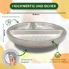 Rilli Stainless Steel Suction Cup Plate, Non-Slip Baby Tableware, Baby