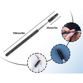 KAPSING Pack of 4 Eyelash Brush, Black Eyebrow Brush, Spoolie Brush, Mini Eyelash Brush, Eyelash Dyeing Eyebrow Brush for Eyebrow Dyeing