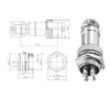 Aiqeer 5 Pcs 4-Pin GX16 Aviation Connector, 16 mm Thread