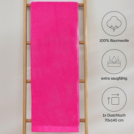 s.Oliver Bath Towel 70 x 140 cm - 100% Cotton, 600 g/m², Soft and Absorbent, Bath Towel Pink