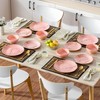 LOVECASA Pink Dinnerware Sets for 4, 12 Piece Porcelain Plates