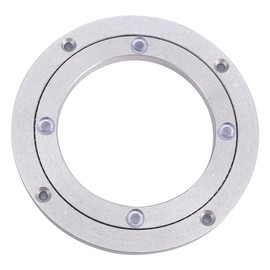ochun Rotating Table Round Shelf Aluminum Alloy Rotating Turntable Smooth Rotating Plate for Tabletop Display Turntable (8 inch x 8.5 mm)