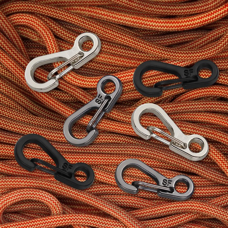 LAMXD Mini Carabiner Clip, Tiny Carabiners Set, Spring Snap Keyring