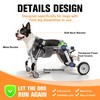 LetPetRun Dog Wheelchair 4 Wheels Adjustable, Full Body Support Dog