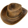 SCIPPIS Irving Leather Hat, Brown, S